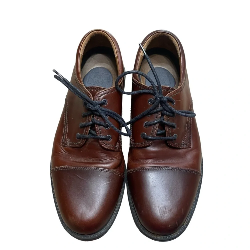 Dockers Brown Leather Lace Up Oxford Dress Shoes Size 8.5